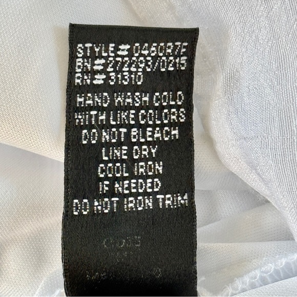 NEW with TAGS AGB White Maxi Gauze Dress with Green Beaded Accents (size S) - Picture 10 of 12